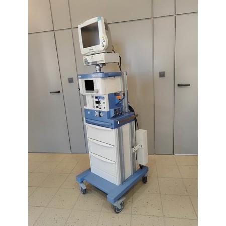 Drager FABIUS TIRO anesthesia machine with Philips cardiac monitor