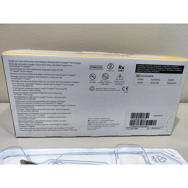 Covidien ENDO GIA - Disposable Articulated Load with Tri-Staple Technology for Medium Vascular Tissue